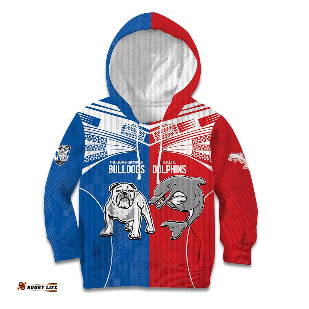 NRL Bulldogs and Dolphins Kid Hoodie Sporty Style