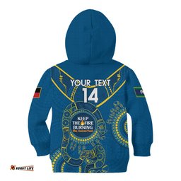 Custom NRL Eels NAIDOC Week Kid Hoodie Keep The Fire Burning Indigenous Art