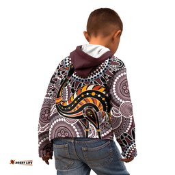 Aboriginal Pattern Bird Kid Hoodie