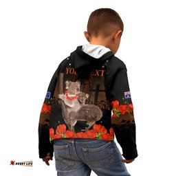 Koala and Kiwi Bird ANZAC Day Custom Kid Hoodie Soldier Style