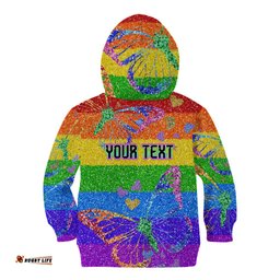 Sydney Mardi Gras Kid Hoodie Pride Rainbow Glitter Colorful Style
