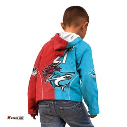 Custom Sharks Dragons Rugby Kid Hoodie With Sporty Style
