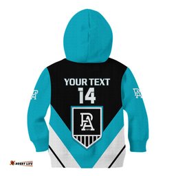 Personalised Port Adelaide Football Kid Hoodie Go Power Sporty Style