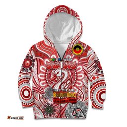 Custom Sydney Swans NAIDOC Week 2024 Kid Hoodie Mascot Football