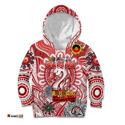 Custom Sydney Swans NAIDOC Week 2024 Kid Hoodie Mascot Football