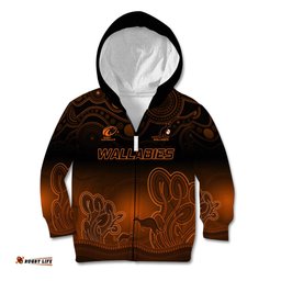 Custom Australia Wallabies Rugby Kid Hoodie The Starry Night Indigenous