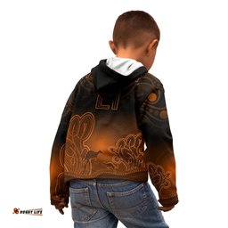Custom Australia Wallabies Rugby Kid Hoodie The Starry Night Indigenous