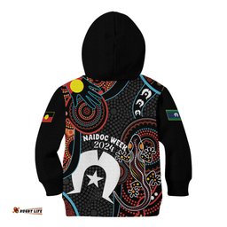 NAIDOC Week 2024 Kid Hoodie Keep The Fire Burning Indigenous Art