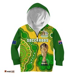 Australia Soccer Hoodie KID Socceroos Aboriginal WC