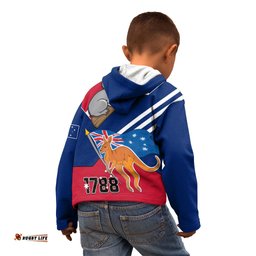 Australia Day Kangaroo and Koala With Flag Kid Hoodie