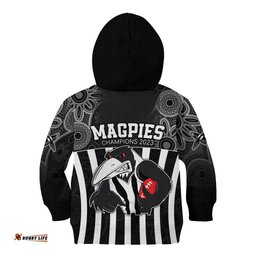 AFL Magpies Champions Kid Hoodie Proud Collingwood Aboriginal Vibe