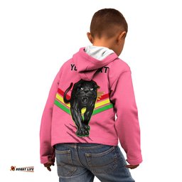 Personalised NRL Panthers Kid Hoodie Premiers Three Peat Proud Of Our Boys Pink
