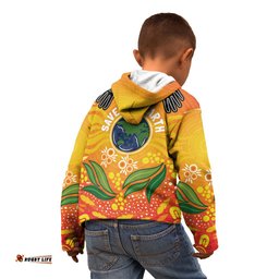 Australia Earth Day Indigenous Kid Hoodie Save The Earth