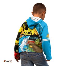 Sharks Rugby ANZAC Day Kid Hoodie Sharkies Rosemary Starry Night