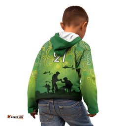 Custom Raiders Rugby ANZAC Kid Hoodie Canberra The Military Soldiers
