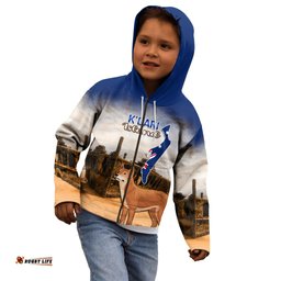Australia Fraser Island Kid Hoodie Dingo With Maheno Shipwreck K'gari Proud