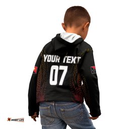 Personalised PNG Hunters Rugby Kid Hoodie Motuan Style