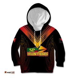 Personalised PNG Hunters Rugby Kid Hoodie Motuan Style