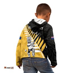 Custom New Zealand Wellington Cricket Kid Hoodie With Maori Pattern
