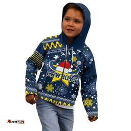 Cowboys Rugby Kid Hoodie Born Tough Bred Proud Christmas Vibe
