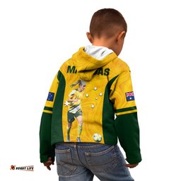 Australia Soccer Kid Hoodie Ellie Carpenter Matildas Gold Version