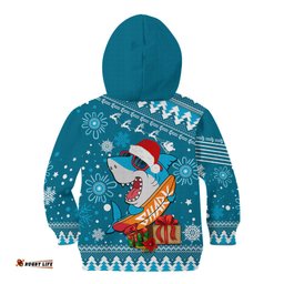 Sharks Rugby Kid Hoodie Chirstmas Vibe