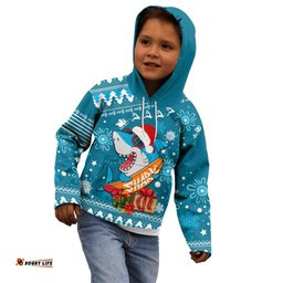 Sharks Rugby Kid Hoodie Chirstmas Vibe