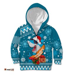 Sharks Rugby Kid Hoodie Chirstmas Vibe