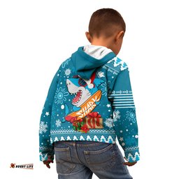 Sharks Rugby Kid Hoodie Chirstmas Vibe
