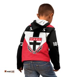 St Kilda Football Kid Hoodie Saints 150th Anniversary Sporty Style
