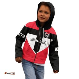 St Kilda Football Kid Hoodie Saints 150th Anniversary Sporty Style