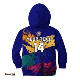 Custom Text And Number Sri Lanka Cricket Hoodie KID The Lions Mens World Cup