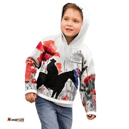 ANZAC Lest We Forget Hoodie Kid Australian Light Horse