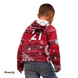 Custom Text And Number Australia Renegades Cricket Kid Hoodie Indigenous