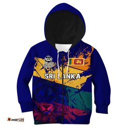 Sri Lanka Cricket Hoodie KID The Lions Mens World Cup