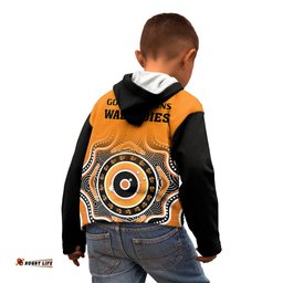 Wallabies Rugby Kid Hoodie Aussie Go Champions Indigenous Orange