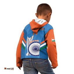 Custom India Cricket Kid Hoodie 2nd Champions World Cup Men In Blue