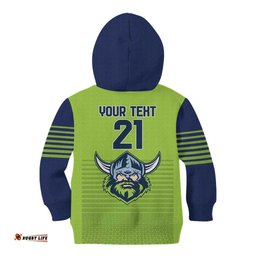 Raiders Rugby Custom Kid Hoodie The Green Machine Simple Style