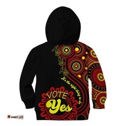 Australia Walk For Yes Kid Hoodie Indigenous Voice Aboriginal Red Vibe