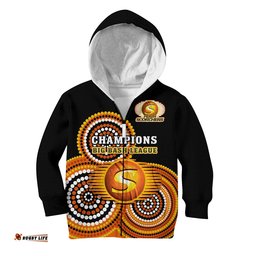 Perth Scorchers Cricket Hoodie KID Champions BBL12 Proud Indigenous Art