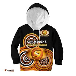 Perth Scorchers Cricket Hoodie KID Champions BBL12 Proud Indigenous Art