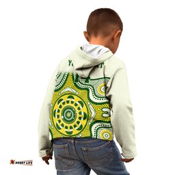 Custom Australia Cricket Kid Hoodie Boxing Day Test Indigenous Art