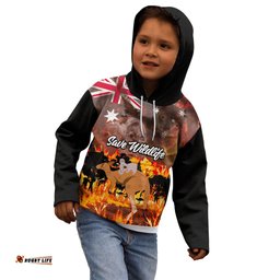 Save Wildlife Australia Kid Hoodie Bushfire Awareness
