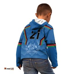 Custom Afghanistan Cricket Kid Hoodie Afghan Coat Of Arm with Special Flag