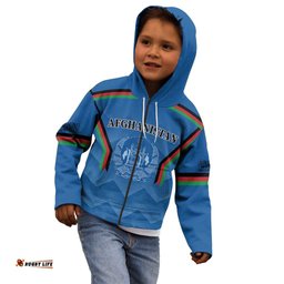 Custom Afghanistan Cricket Kid Hoodie Afghan Coat Of Arm with Special Flag