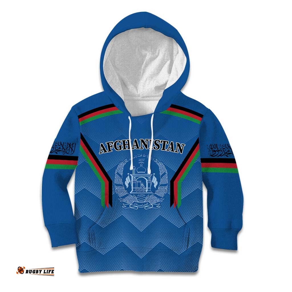 Custom Afghanistan Cricket Kid Hoodie Afghan Coat Of Arm with Special Flag