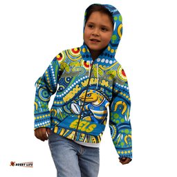 Custom Australia NAIDOC Week 2024 Kid Hoodie Parramatta Eels Mascot Keep The Fire Burning
