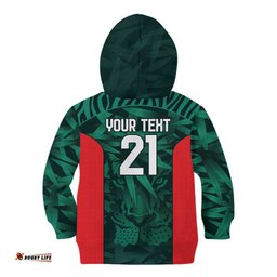 Royal Bengal Tiger Bangladesh Cricket Custom Kid Hoodie The Red and Green Version