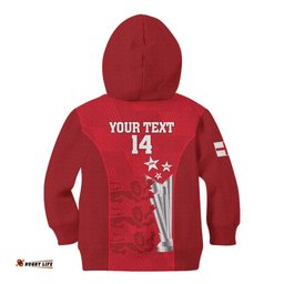 Custom England Cricket Kid Hoodie 3rd Champions World Cup Proud