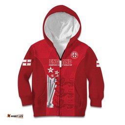 Custom England Cricket Kid Hoodie 3rd Champions World Cup Proud